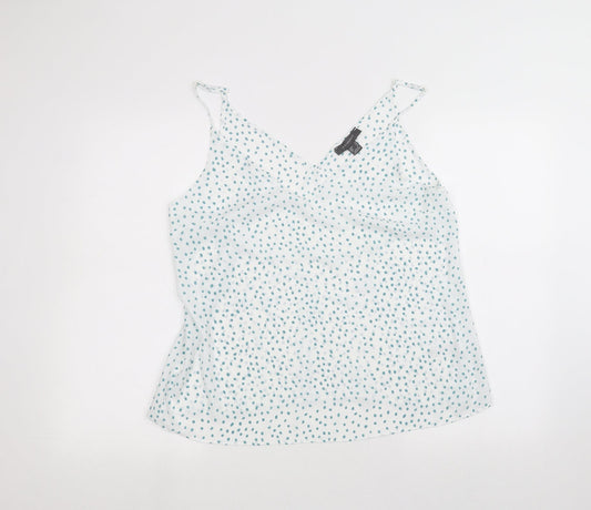 Primark Womens White Polka Dot  Basic Blouse Size 14