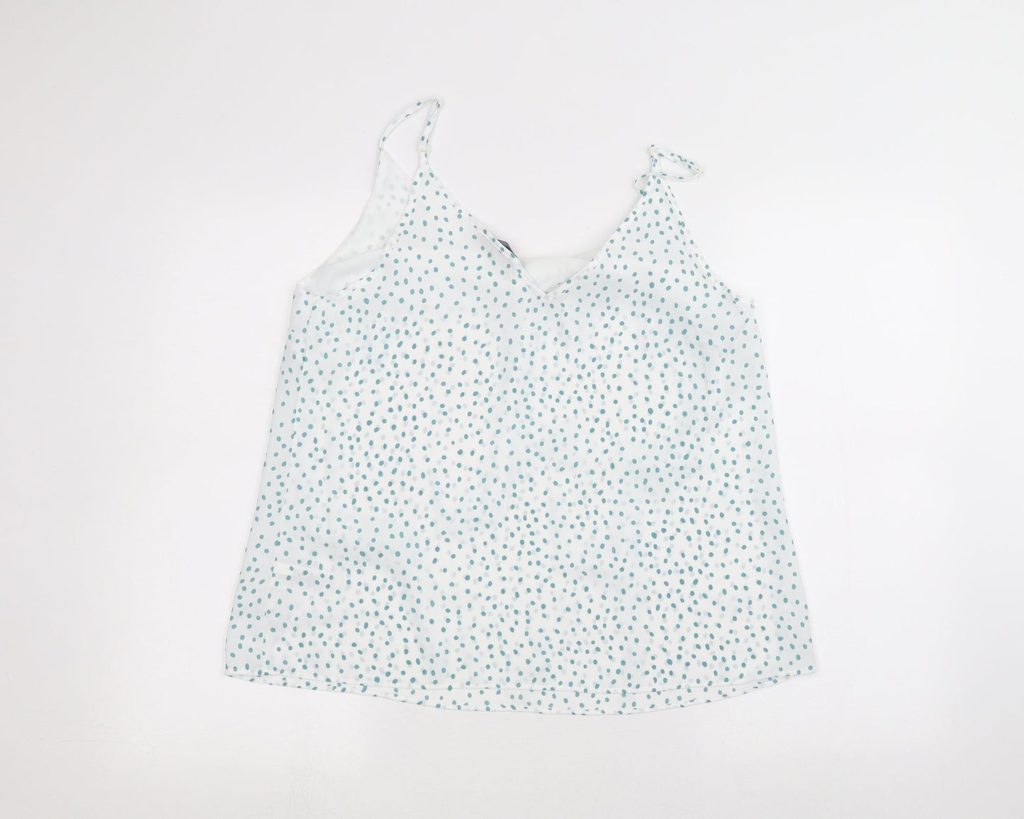 Primark Womens White Polka Dot  Basic Blouse Size 14
