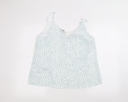 Primark Womens White Polka Dot  Basic Blouse Size 14