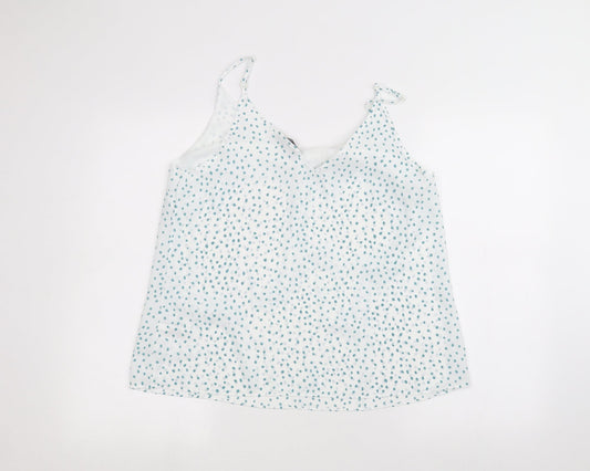 Primark Womens White Polka Dot  Basic Blouse Size 14