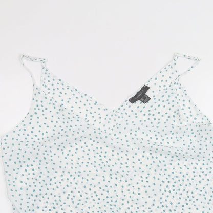 Primark Womens White Polka Dot  Basic Blouse Size 14