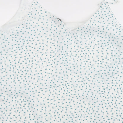 Primark Womens White Polka Dot  Basic Blouse Size 14