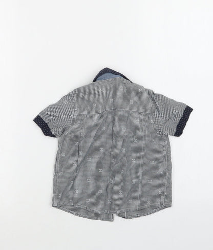Nutmeg Boys Blue Check  Basic Button-Up Size 18-24 Months