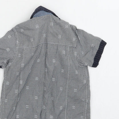 Nutmeg Boys Blue Check  Basic Button-Up Size 18-24 Months