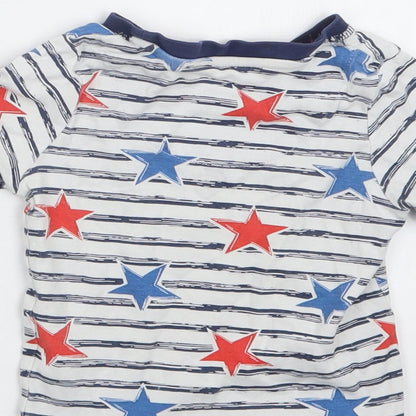 Tu Boys White Geometric   Pyjama Top Size 2-3 Years