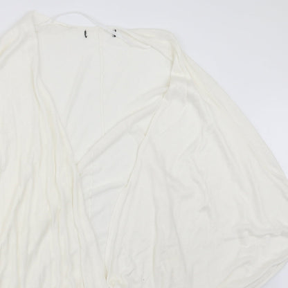 Atmosphere Womens White  Knit Cardigan Jumper Size S
