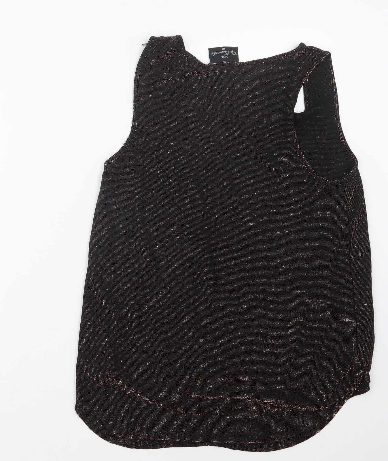 Womens UK Size 12 NEXT Black Basic Tank