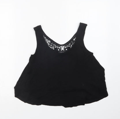 Womens UK Size 6 New Look Black Basic Tank