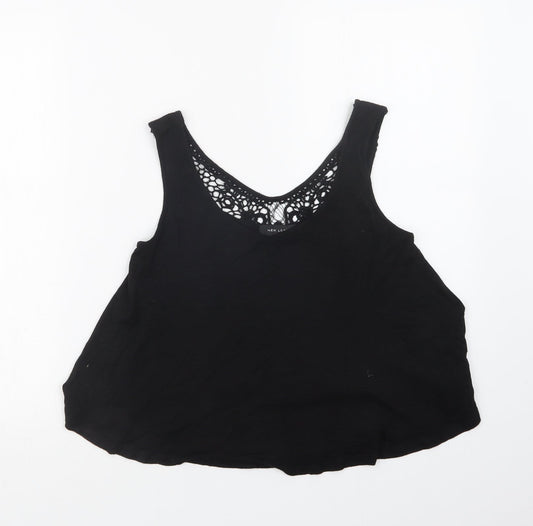 Womens UK Size 6 New Look Black Basic Tank