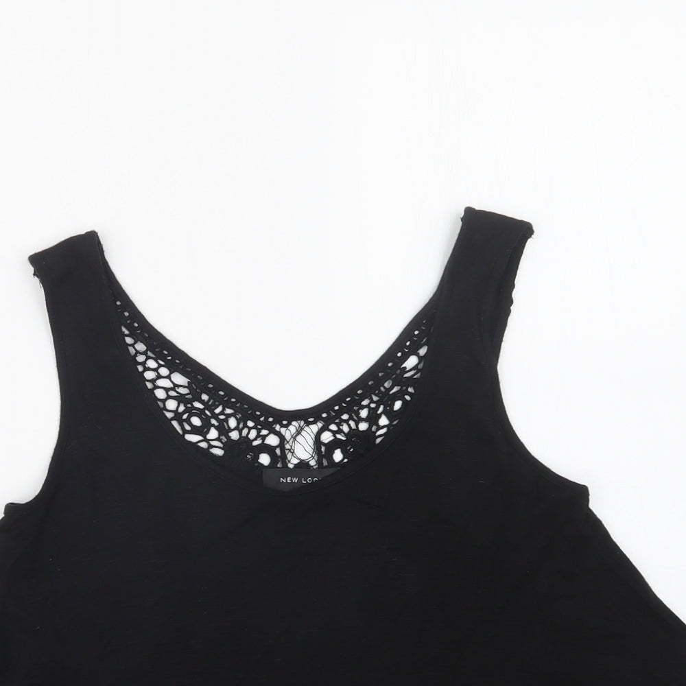 Womens UK Size 6 New Look Black Basic Tank