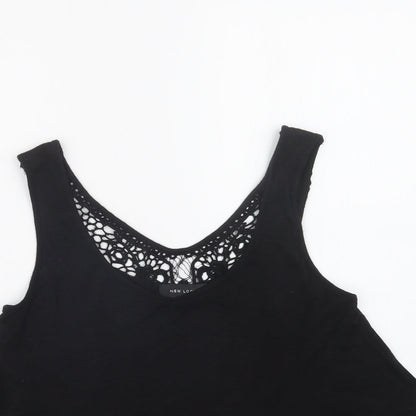 Womens UK Size 6 New Look Black Basic Tank