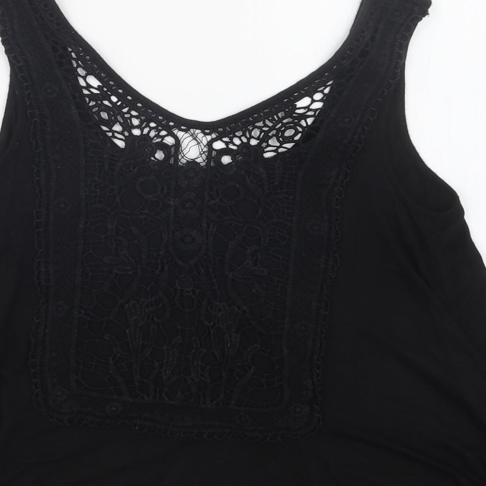 Womens UK Size 6 New Look Black Basic Tank