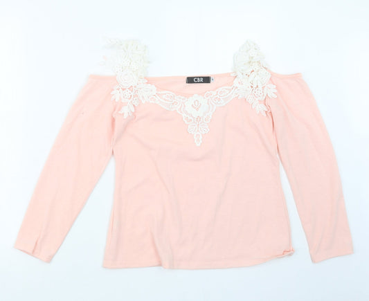 CBR Womens Pink  Knit Pullover Jumper Size M