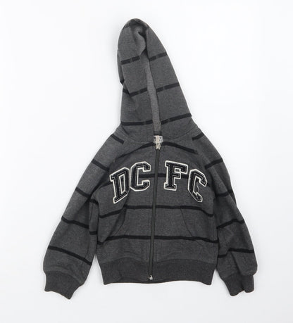 Derby County Football Club Boys Grey Striped  Full Zip Hoodie Size 2-3 Years  - Derby County Football Club
