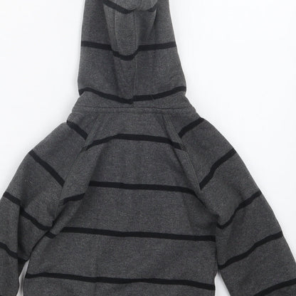 Derby County Football Club Boys Grey Striped  Full Zip Hoodie Size 2-3 Years  - Derby County Football Club