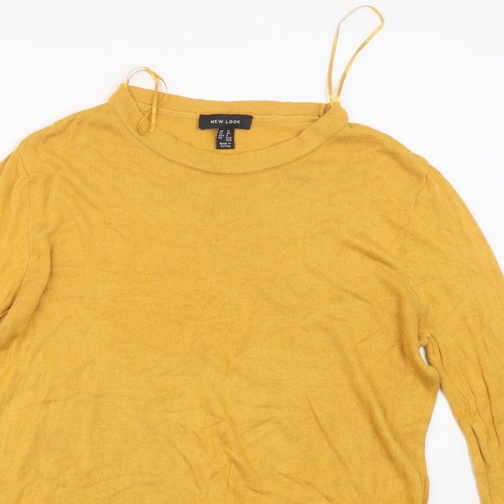 Womens UK Size 12 New Look Yellow Pullover Jumper