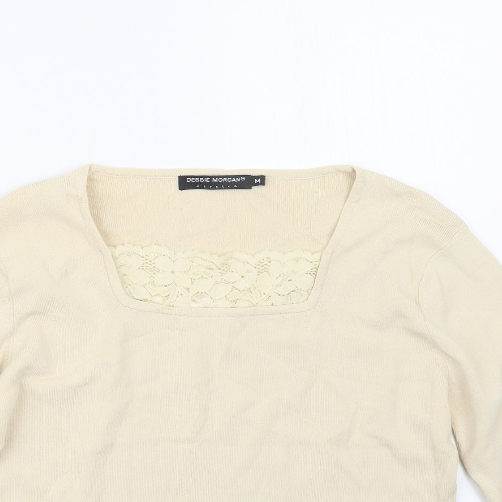 Womens UK Size M Debbie Morgan Ivory Pullover Jumper