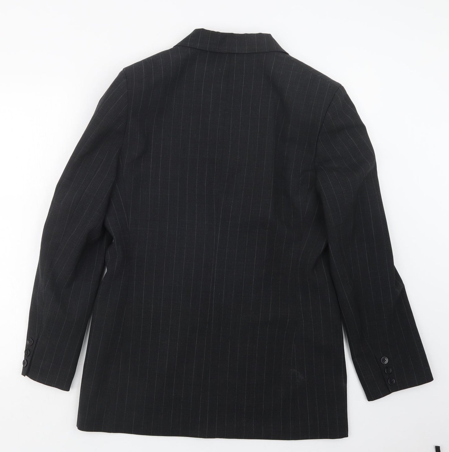 DCC Womens Black Striped  Jacket Blazer Size 14