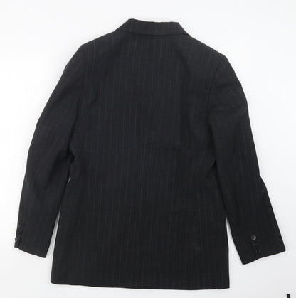 DCC Womens Black Striped  Jacket Blazer Size 14