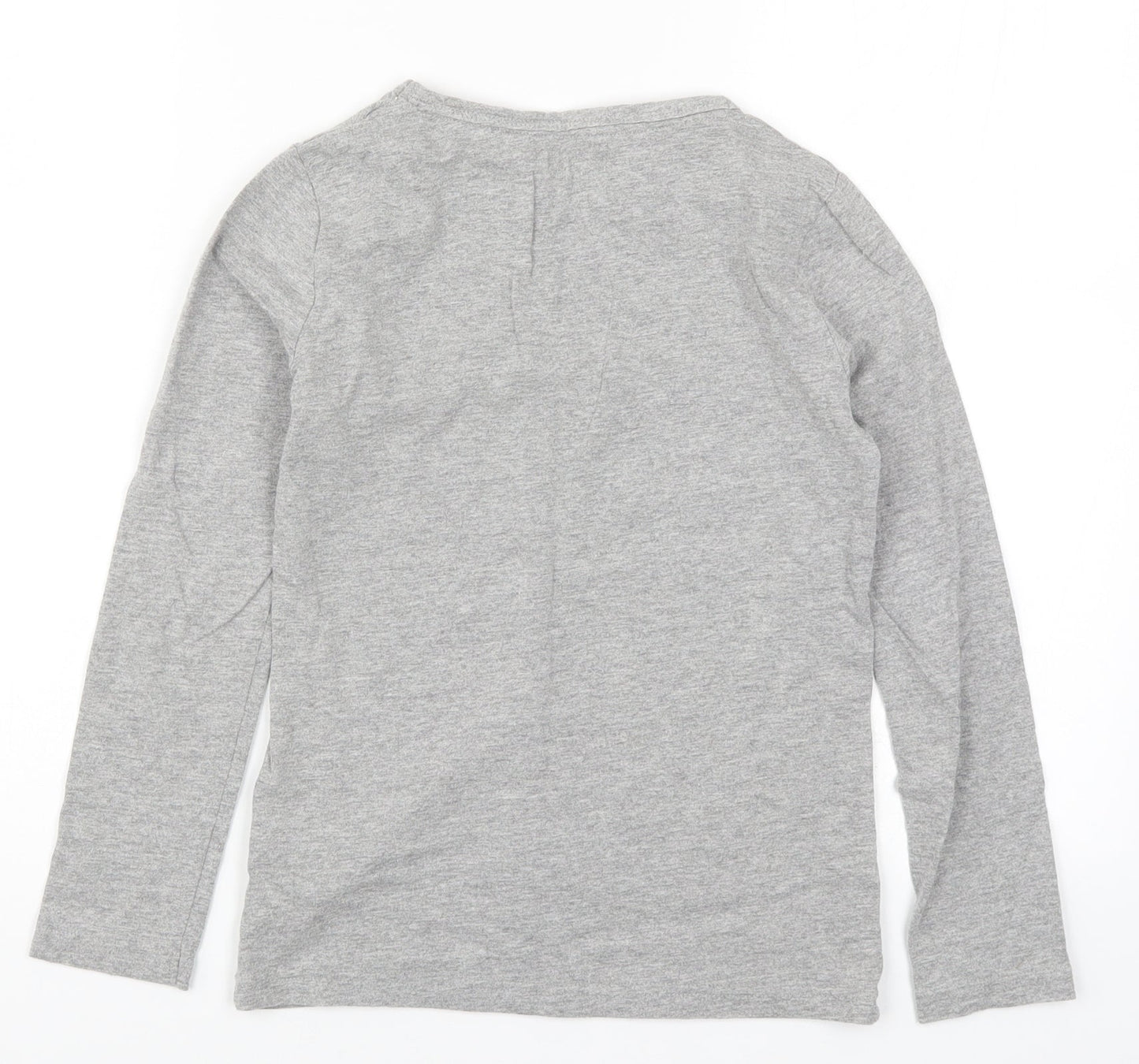 F&F Girls Grey Solid  Top Pyjama Top Size 9-10 Years