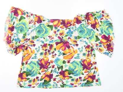 Womens UK Size 18 South Multicoloured Basic T-Shirt