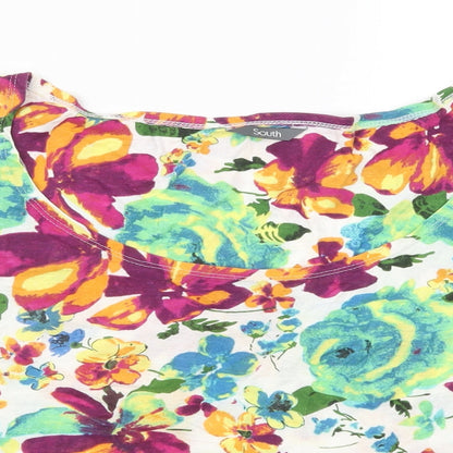 Womens UK Size 18 South Multicoloured Basic T-Shirt