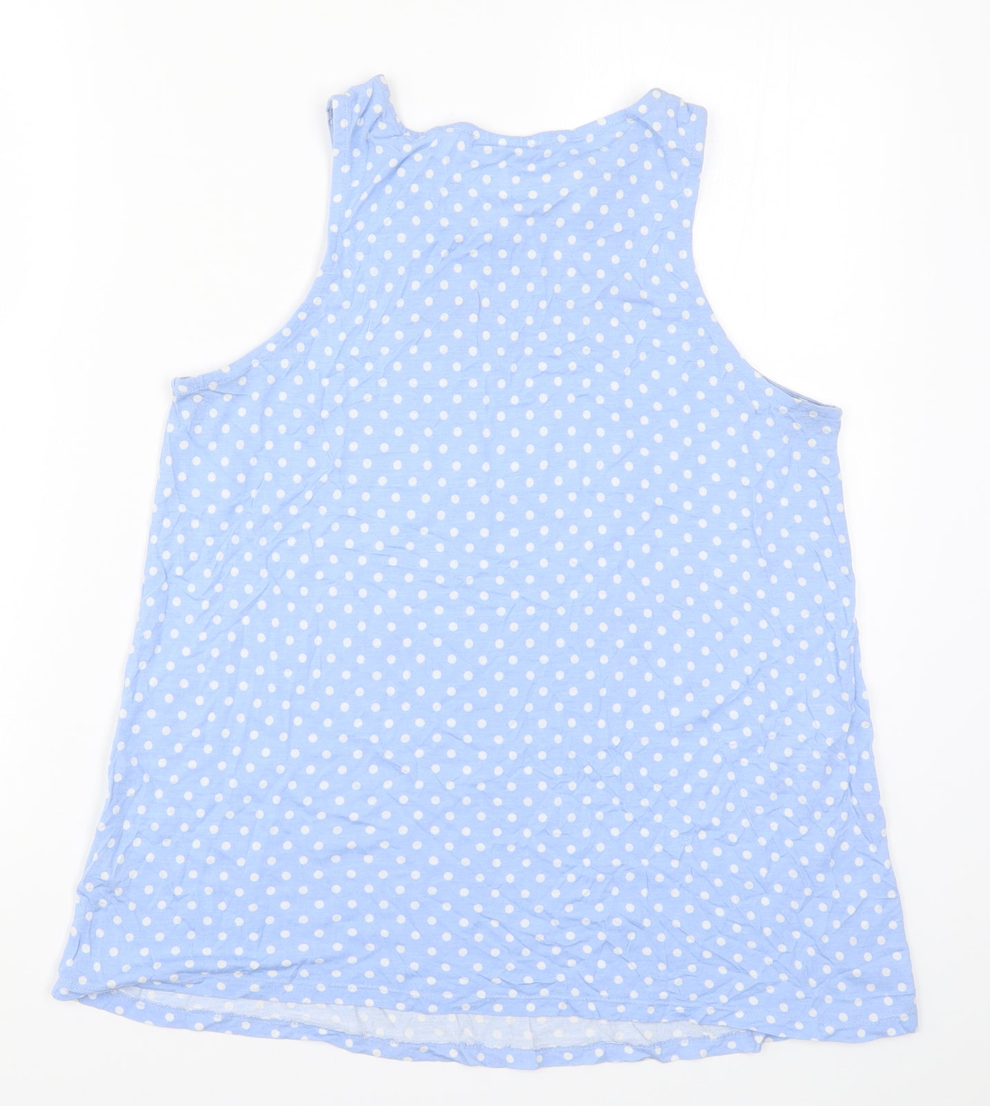 George Womens Blue Polka Dot  Basic Tank Size 14