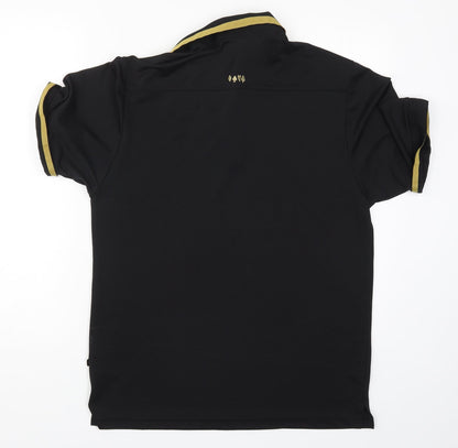 Dimension Mens Black    Polo Size M  - Diamond Spade Hearts Clubs