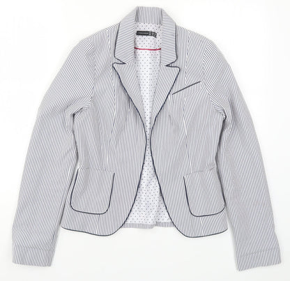 Atmosphere Womens Blue Striped  Jacket Blazer Size 6