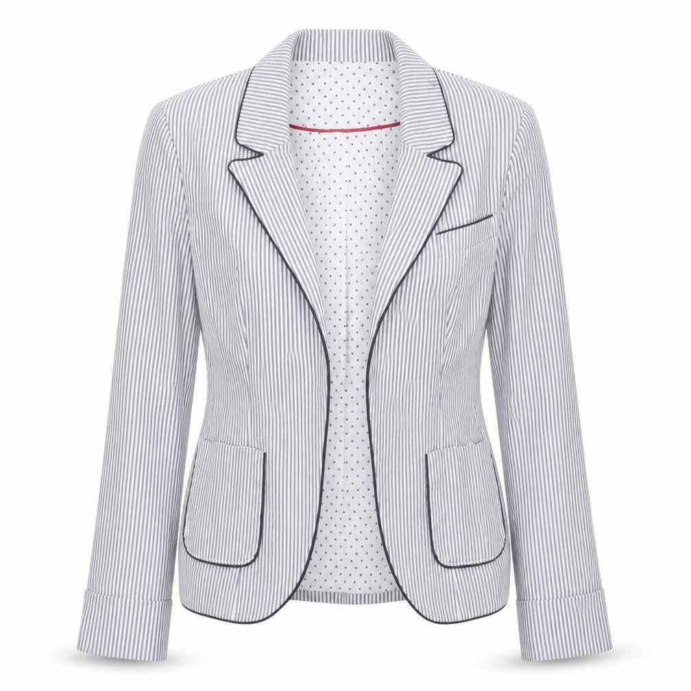 Atmosphere Womens Blue Striped  Jacket Blazer Size 6