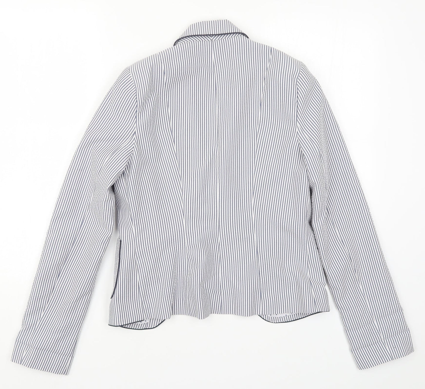 Atmosphere Womens Blue Striped  Jacket Blazer Size 6