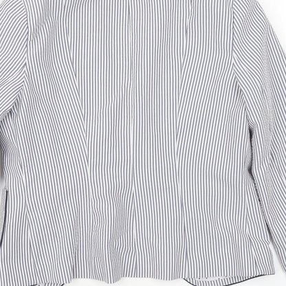 Atmosphere Womens Blue Striped  Jacket Blazer Size 6