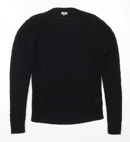 Kismet Womens Black  Knit Pullover Jumper Size S