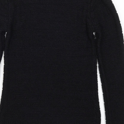 Kismet Womens Black  Knit Pullover Jumper Size S