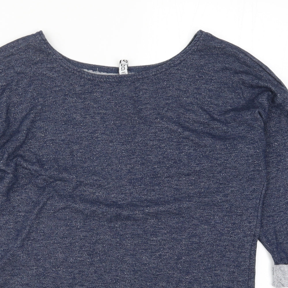 H&M Womens Blue   Pullover Sweatshirt Size XS