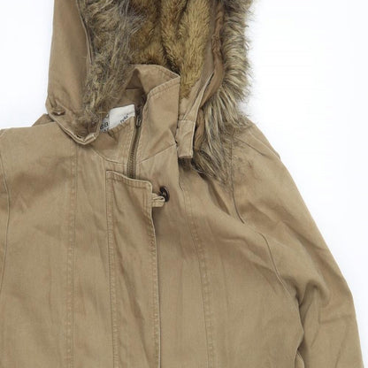 Womens UK Size 14 Linea Beige Parka Coat