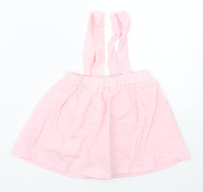 Pat Pat Girls Pink   Skater Skirt Size 3-6 Months  - Suspenders