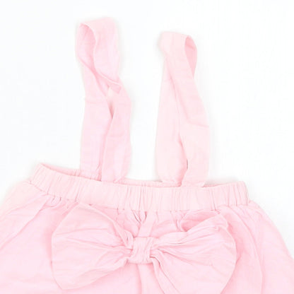 Pat Pat Girls Pink   Skater Skirt Size 3-6 Months  - Suspenders