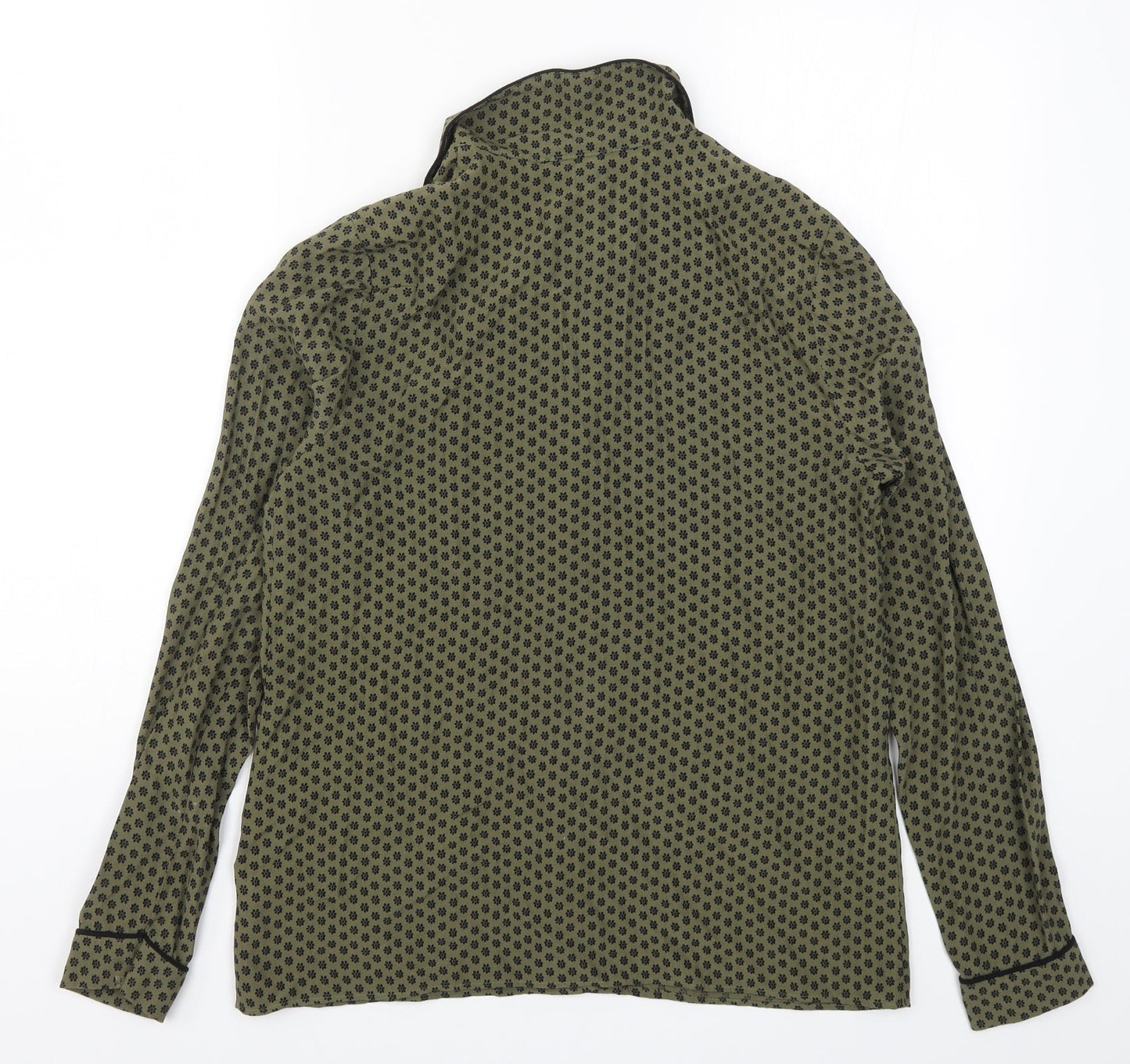 Marks and Spencer Womens Green Floral  Basic Button-Up Size 10