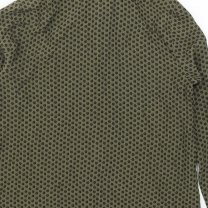Marks and Spencer Womens Green Floral  Basic Button-Up Size 10