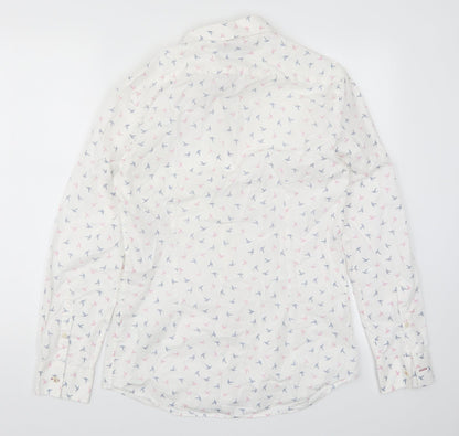 Mens UK Size S Marks and Spencer White  Button-Up Long Sleeve Casual Shirt