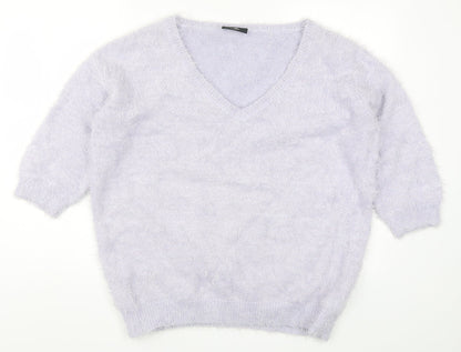 Womens UK Size M Wallis Purple Pullover Jumper