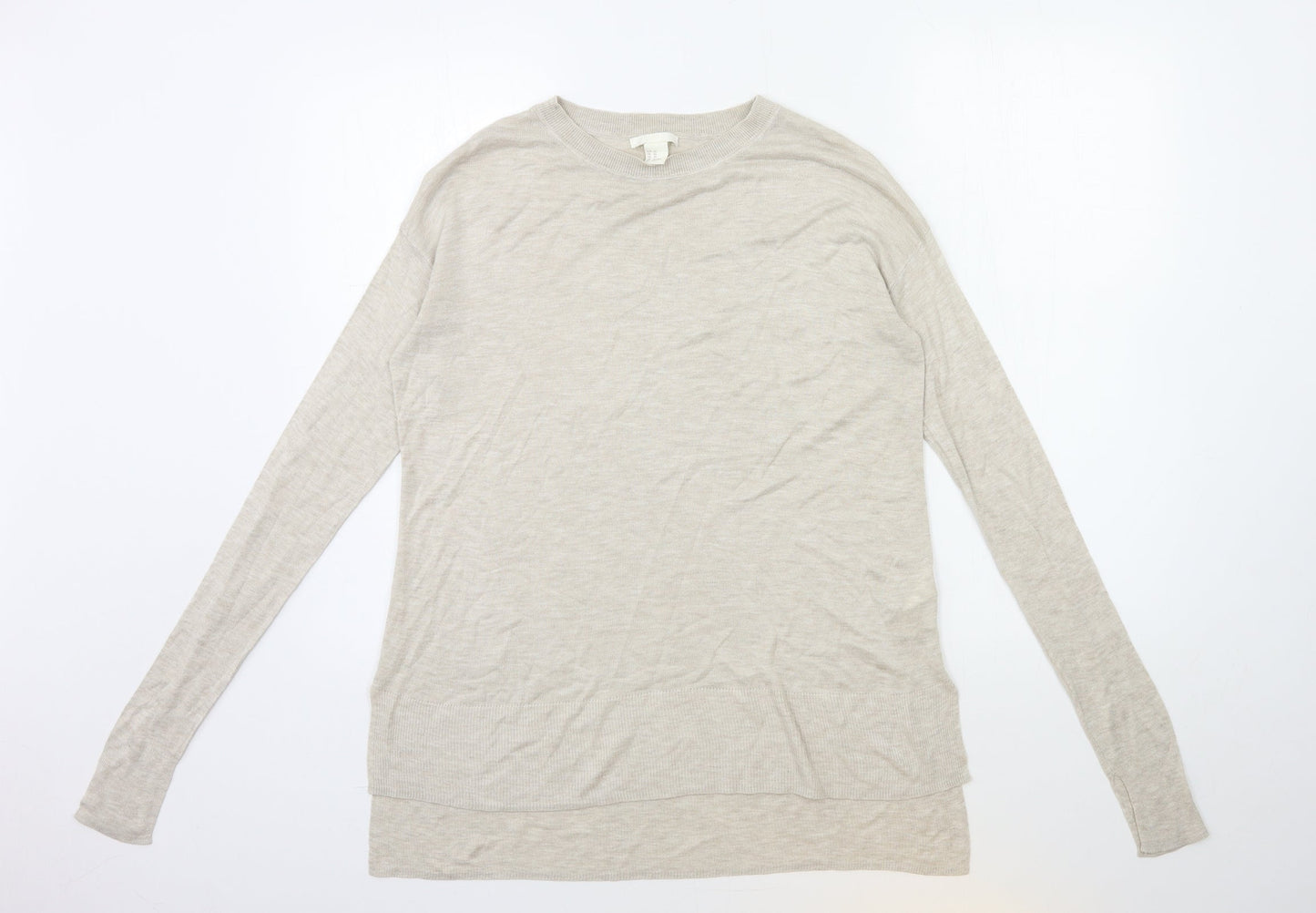 Womens UK Size XS H&M Beige Pullover Jumper