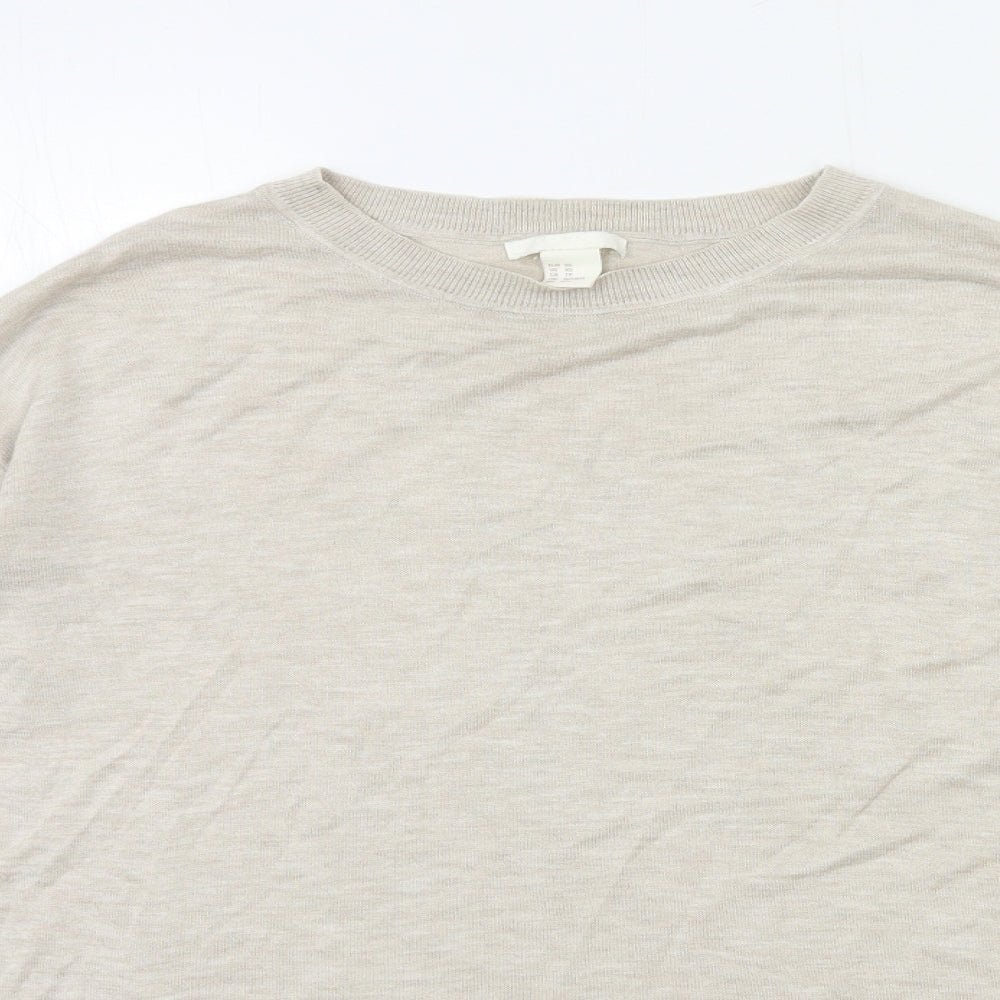 Womens UK Size XS H&M Beige Pullover Jumper