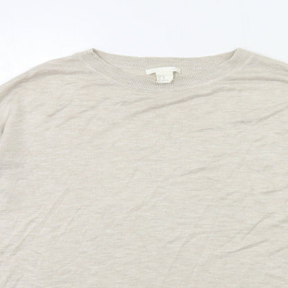 Womens UK Size XS H&M Beige Pullover Jumper