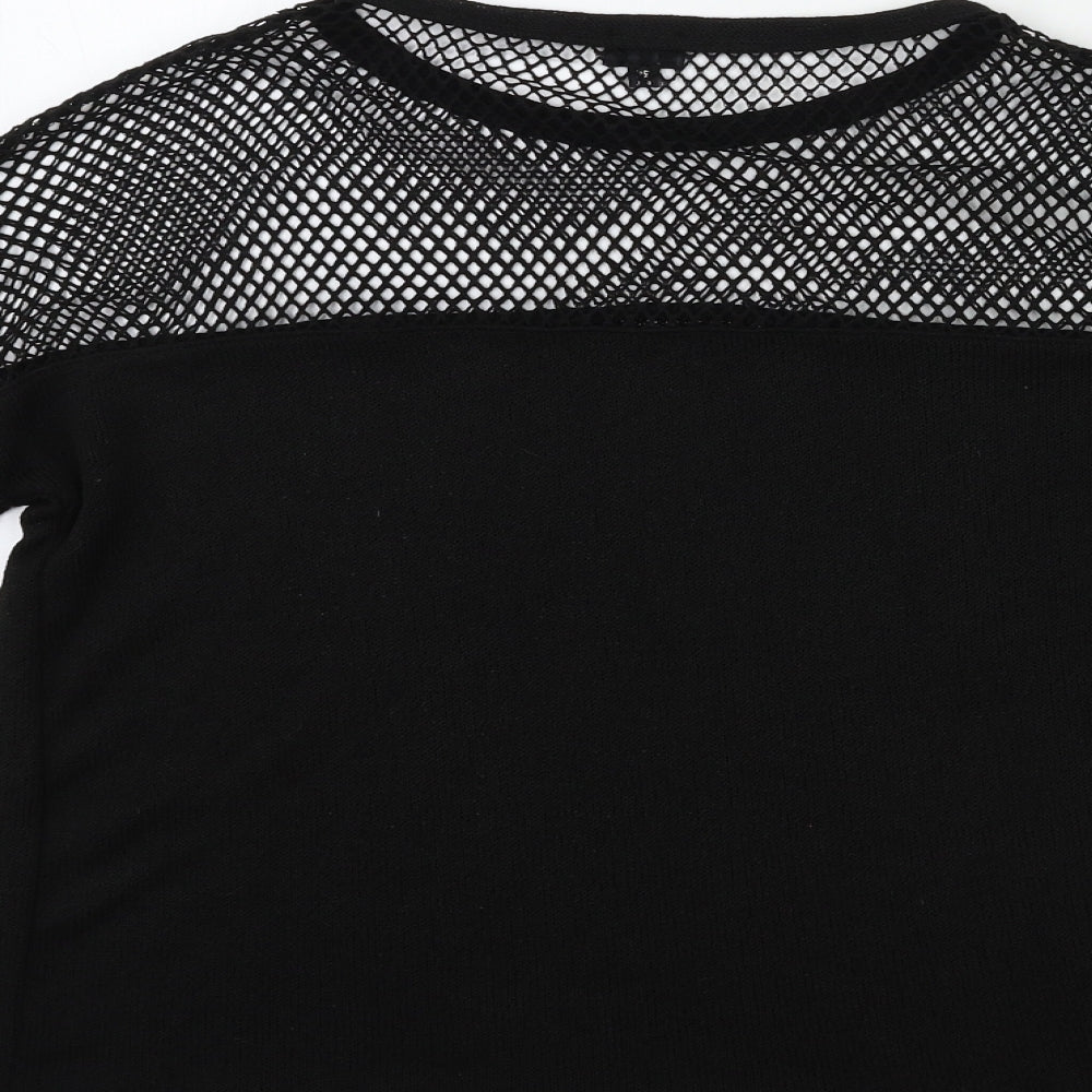 Womens UK Size 8 River Island Black Pullover Jumper