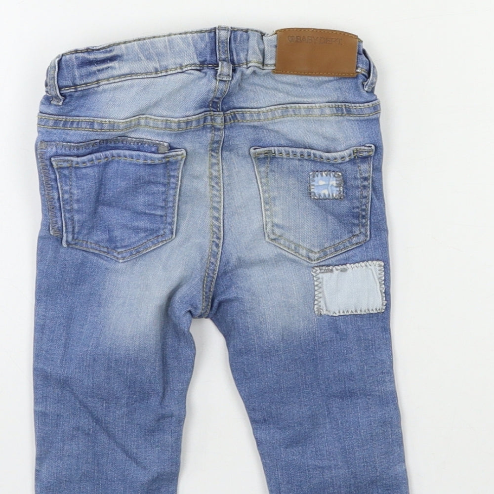 H&M Baby Blue  Denim Cargo Jeans Size 6-9 Months