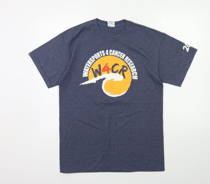 Mens UK Size M Gildan Blue  T-Shirt