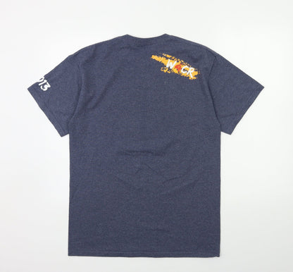 Mens UK Size M Gildan Blue  T-Shirt