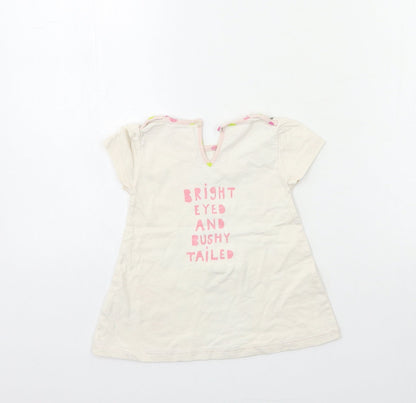 NEXT Baby Beige   T-Shirt Dress  Size 6-9 Months